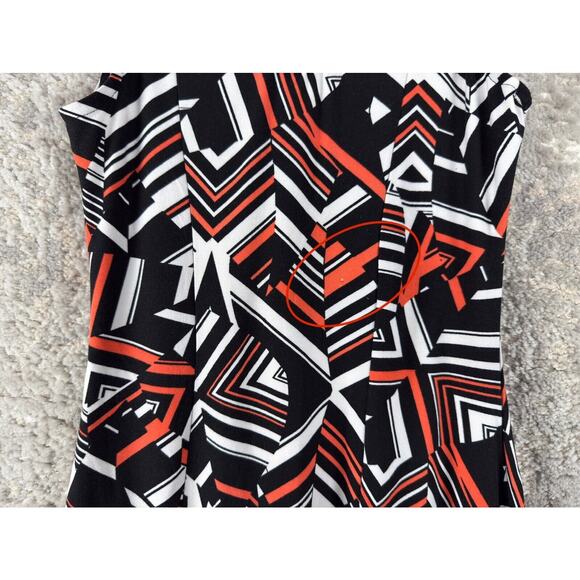 Derek Heart Size S Abstract Fit Flared Mini Dress Sleeveless Pullover Stretch - Picture 3 of 10